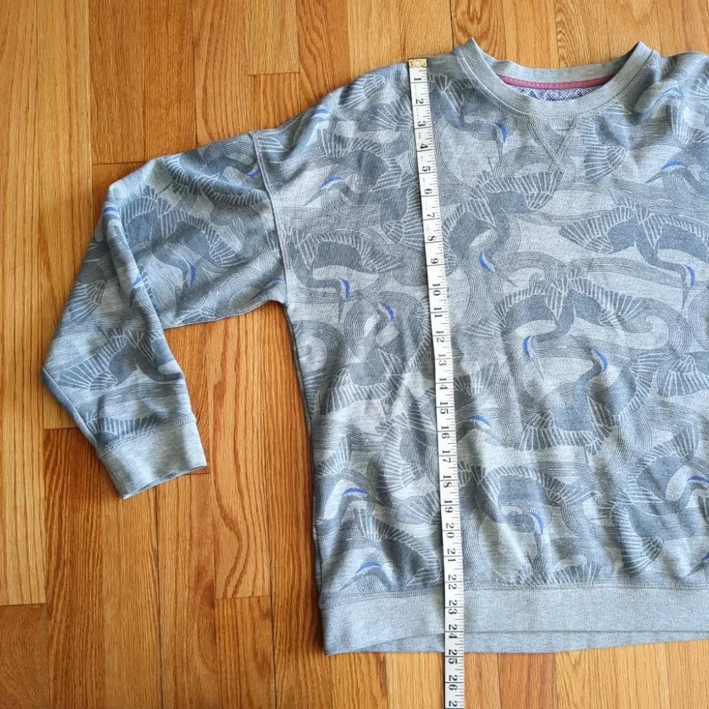 [SOLD] Ted Baker London Crane Graphic Print Pattern Art to Wear Sweatshirt Crew - Picture 12 of 13